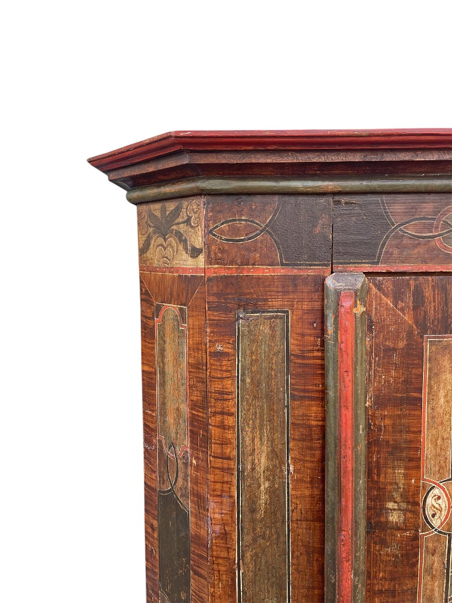 Painted Cupboard Dated 1800 -photo-4
