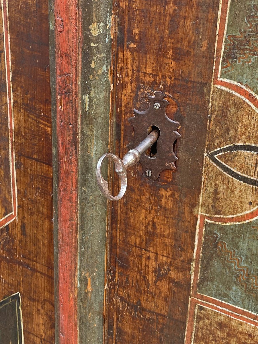 Painted Cupboard Dated 1800 -photo-7