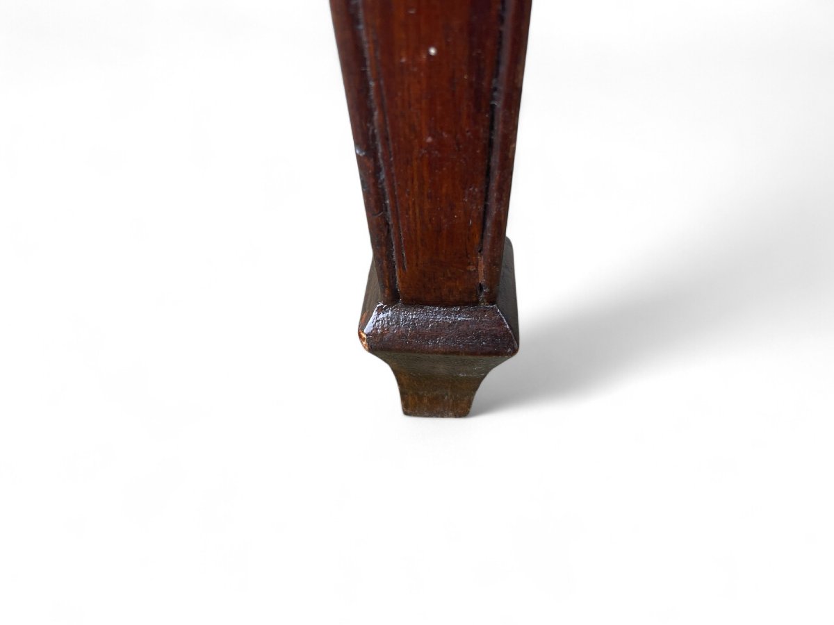 Set de six chaises en noyer, époque Louis XVI-photo-2