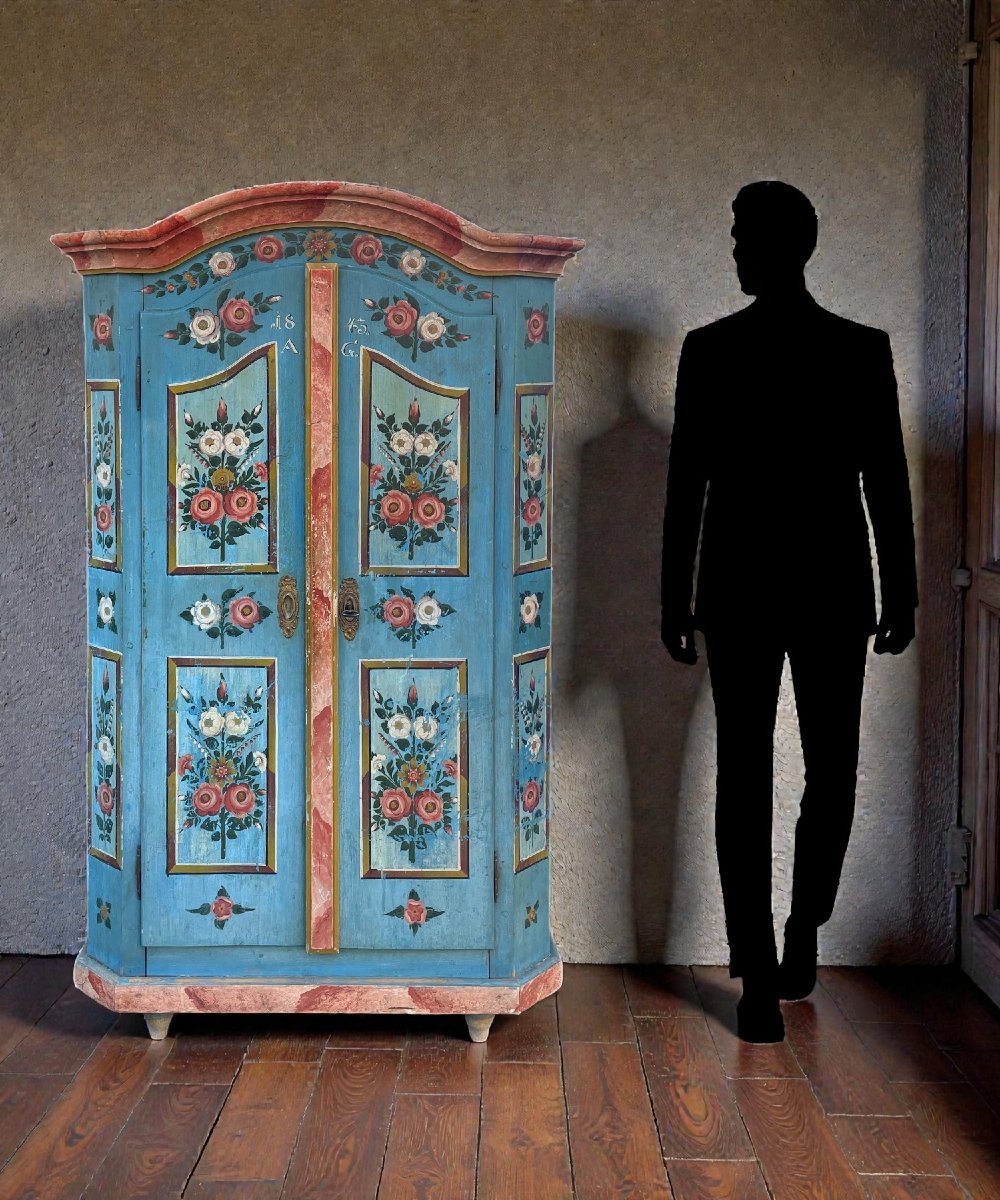 Armoire peinte datée de 1843-photo-4