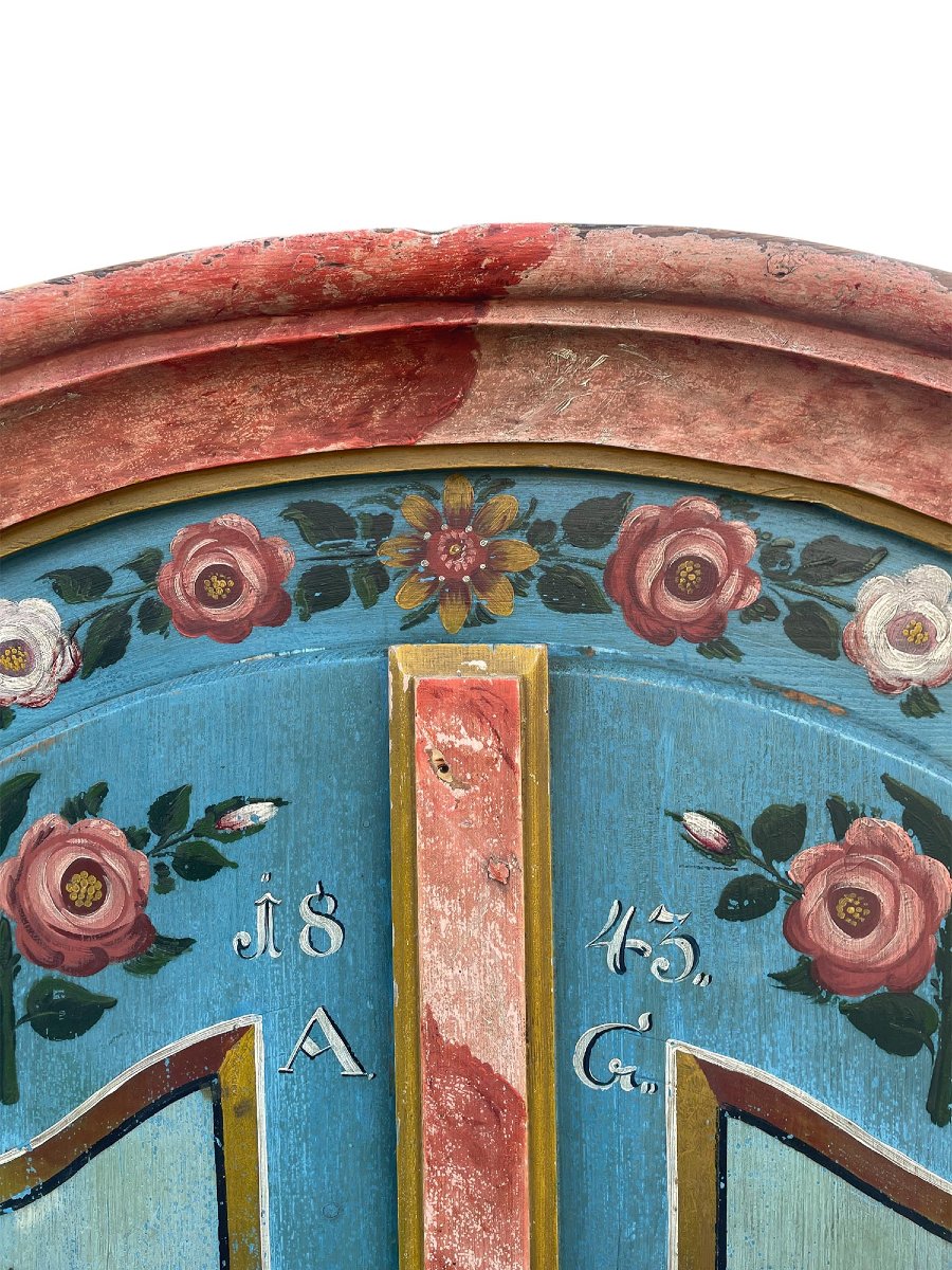 Armoire peinte datée de 1843-photo-3