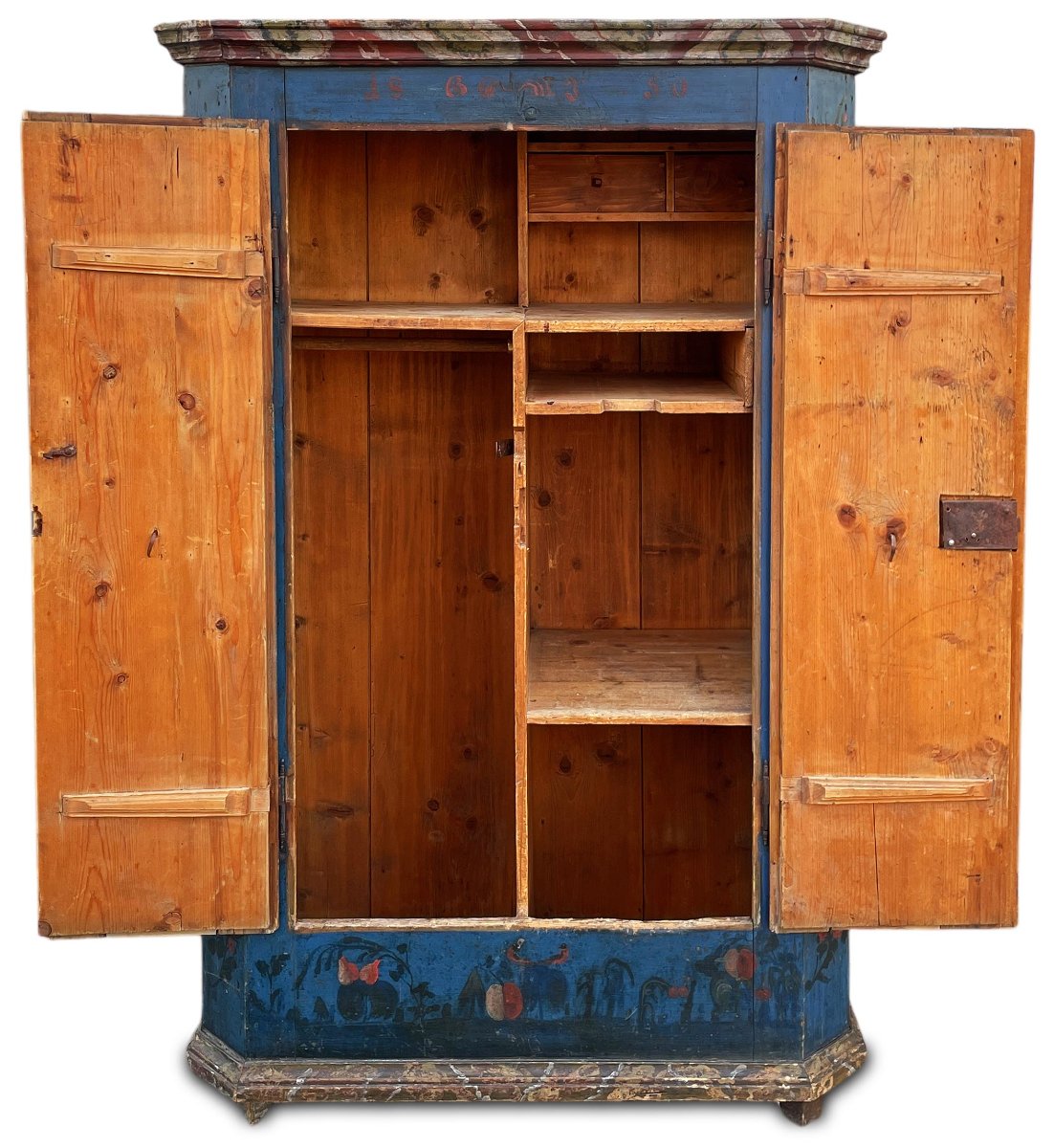 Painted Cupboard Dated 1850-photo-1