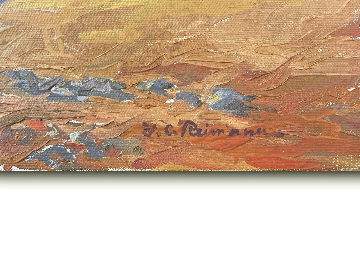 Peinture ancienne « Großglockner », F. Reimann-photo-3