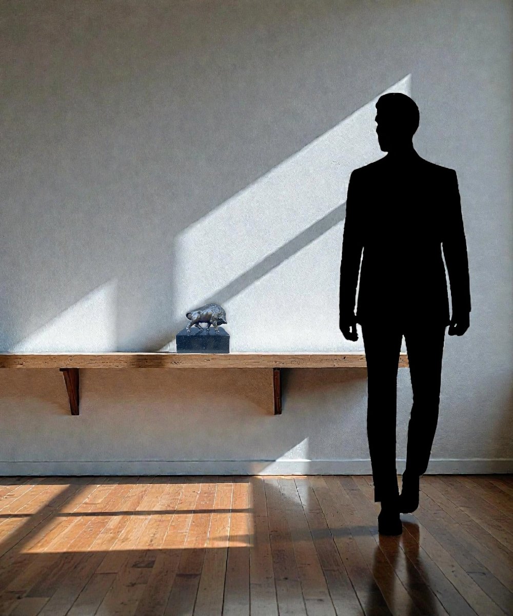 Sculpture de Bison en Bronze-photo-3