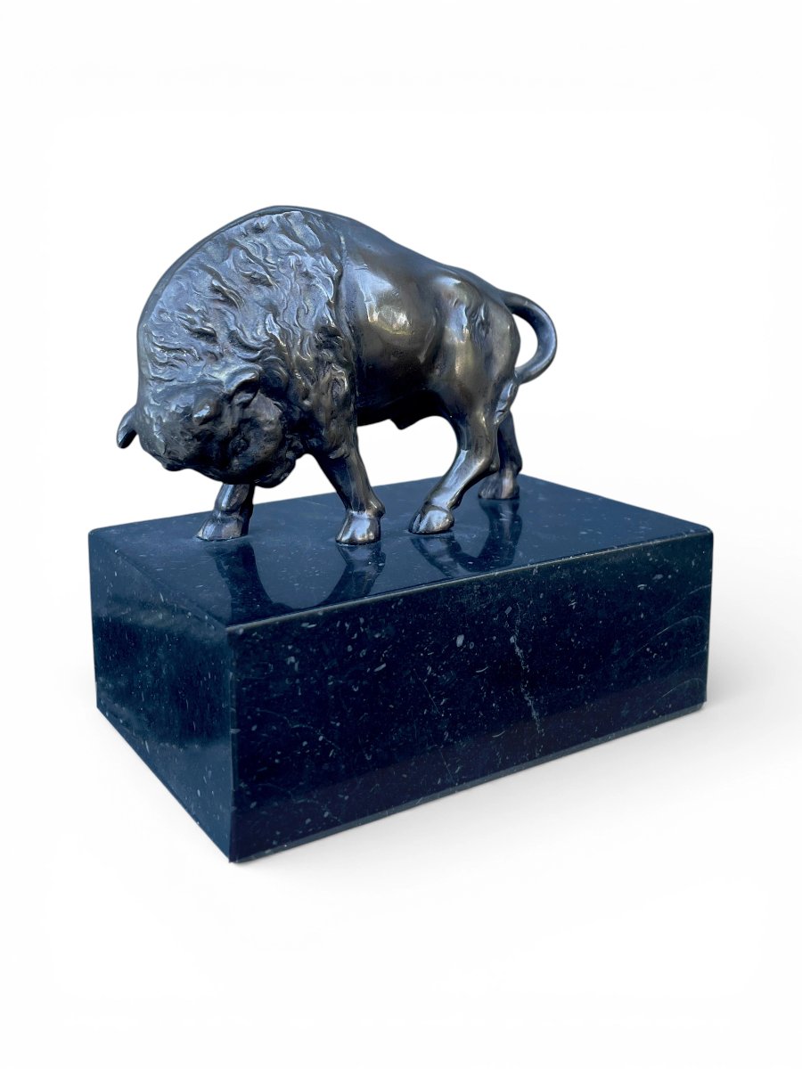 Sculpture de Bison en Bronze-photo-4