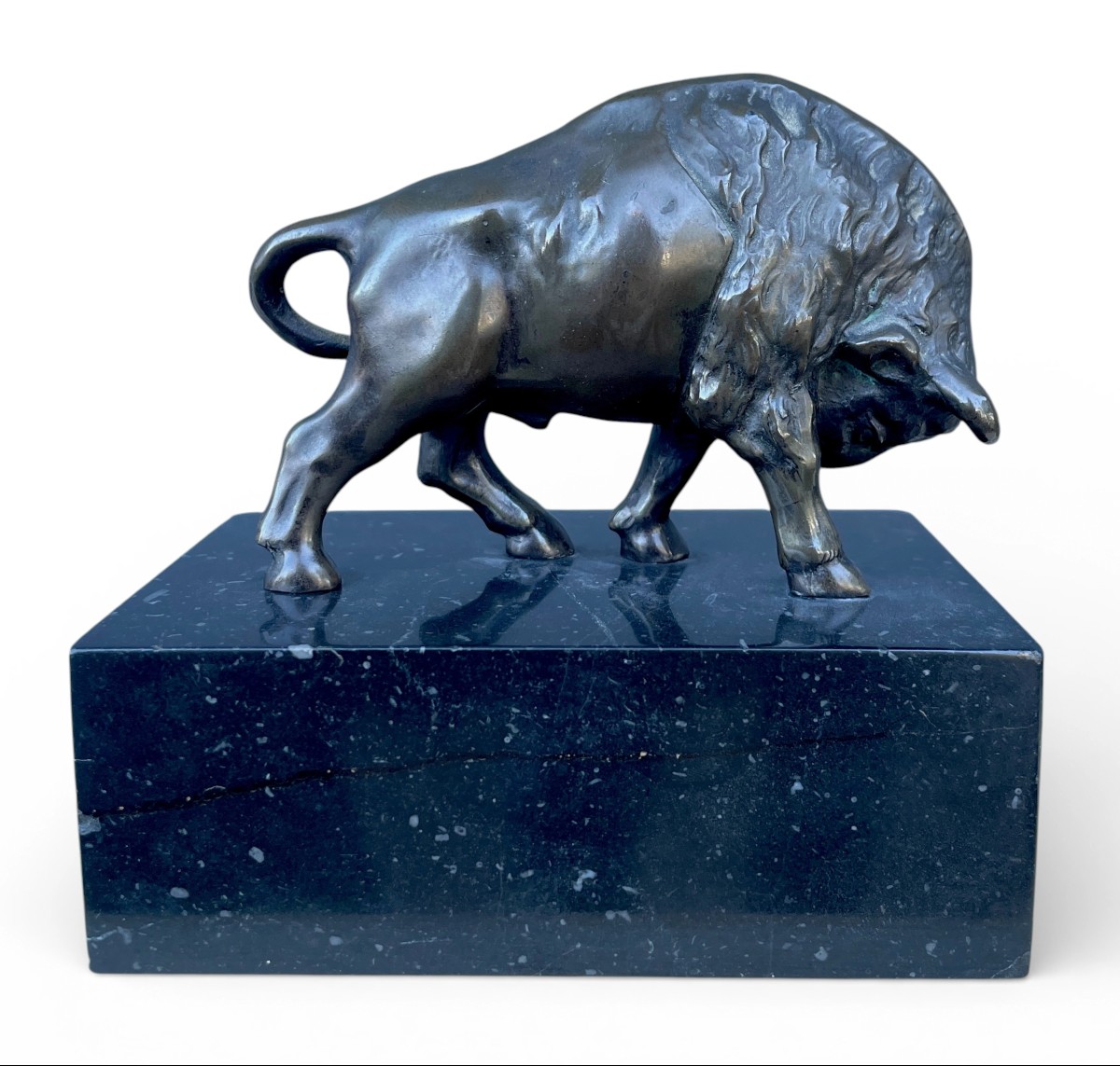 Sculpture de Bison en Bronze