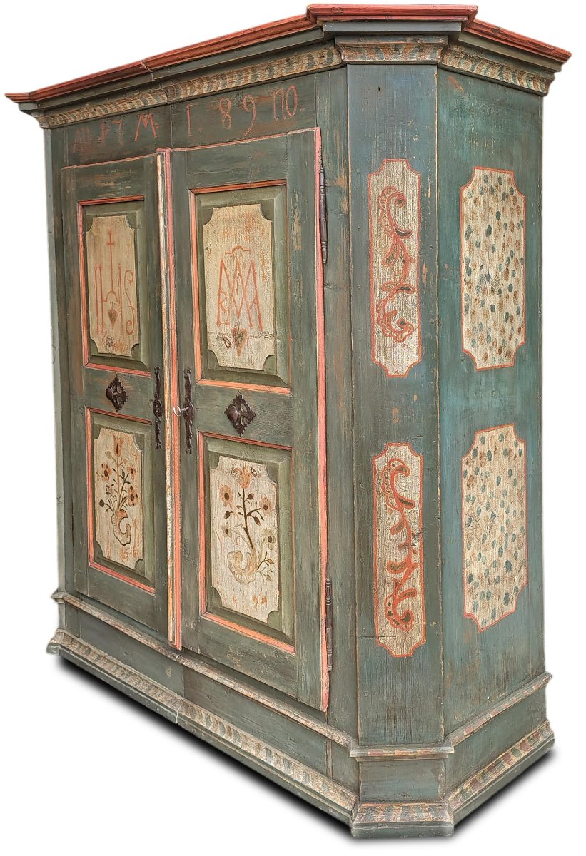 Armoire tyrolienne peinte  -photo-2