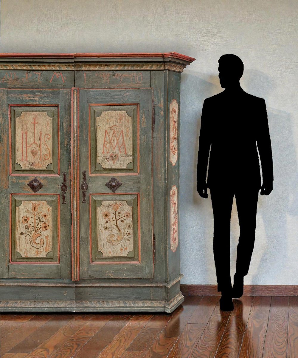 Armoire tyrolienne peinte  -photo-4
