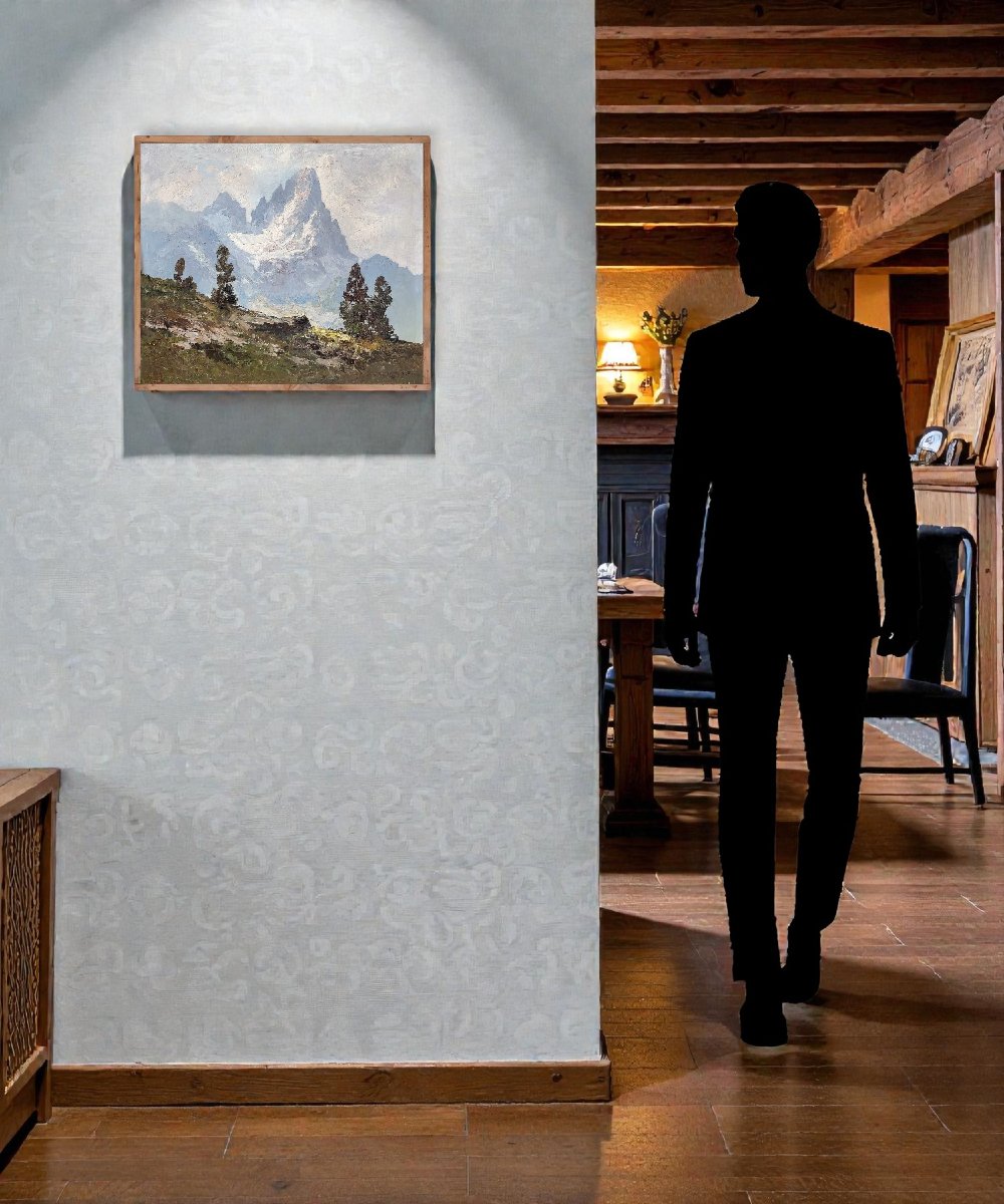 Tableau ancien « Cimon della Pala »-photo-4