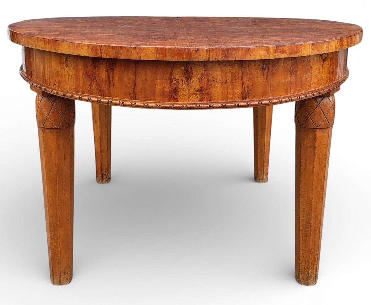 Table à Manger Ovale Extensible en Noyer-photo-1