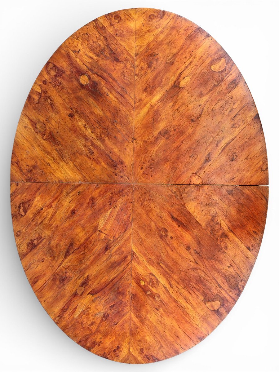 Table à Manger Ovale Extensible en Noyer-photo-2