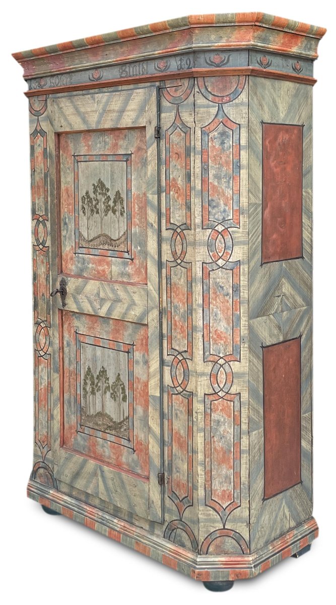 Armoire Peinte Datée 1812 -photo-2