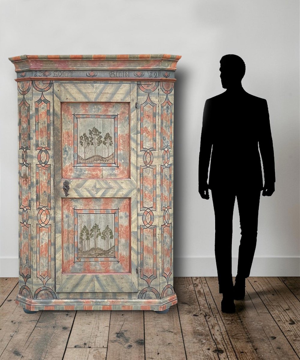 Armoire Peinte Datée 1812 -photo-4