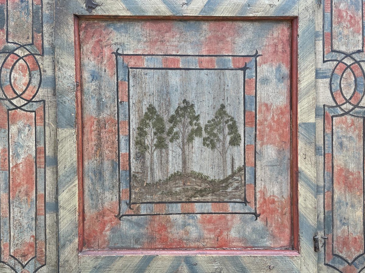 Armoire Peinte Datée 1812 -photo-1