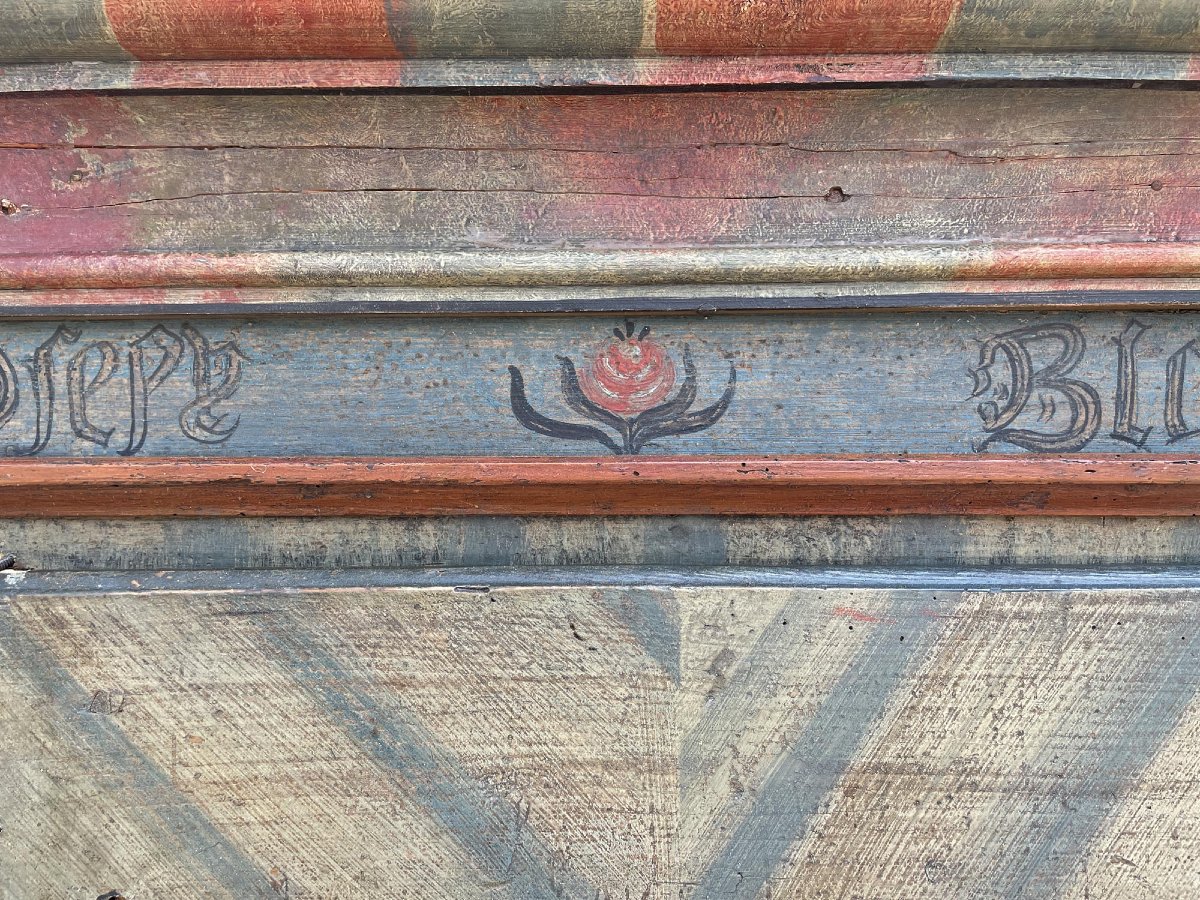 Armoire Peinte Datée 1812 -photo-4