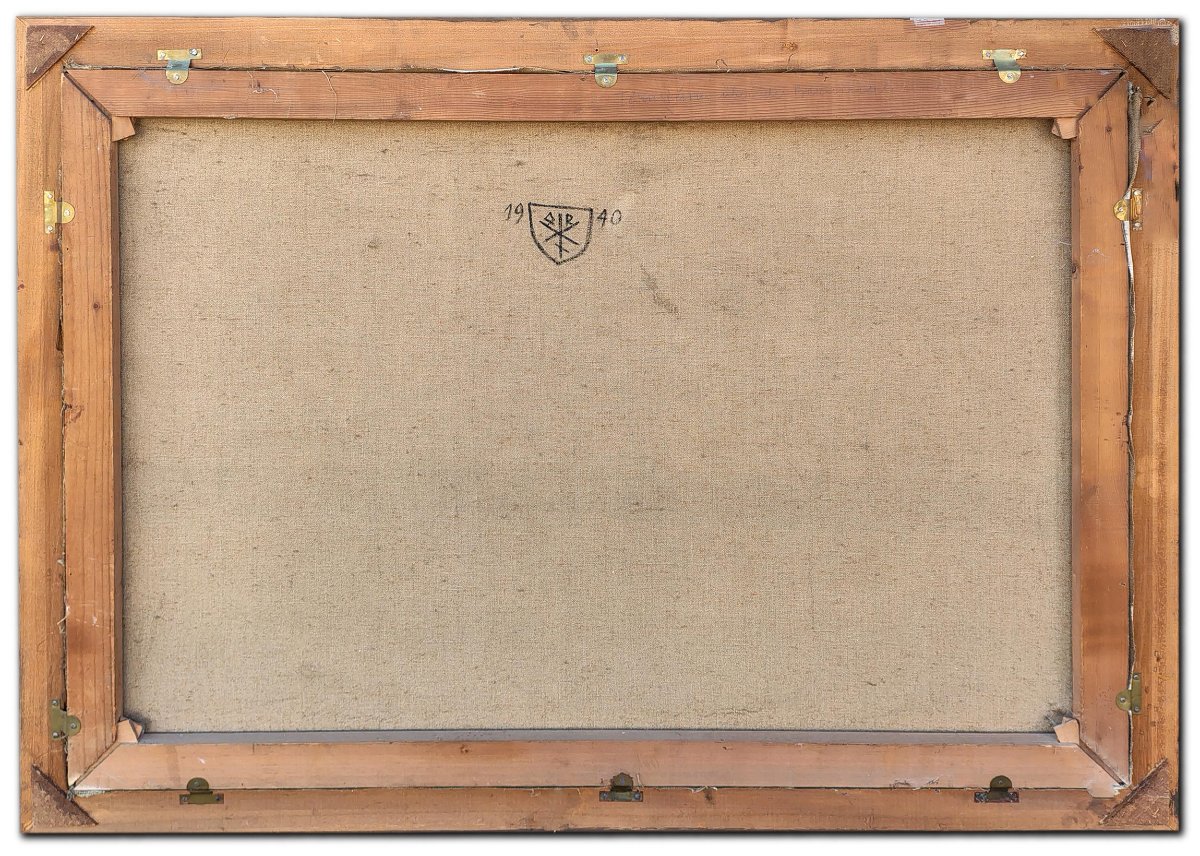 Bernina Massif, Swiss Alps – Oil On Canvas, 1940 By H. Horn -photo-8