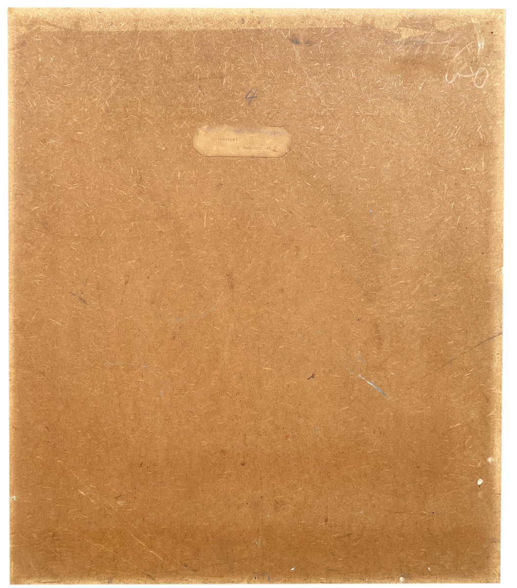 Austrian Alpine Landscape – Oil On Panel, Mid-20th Century -photo-3