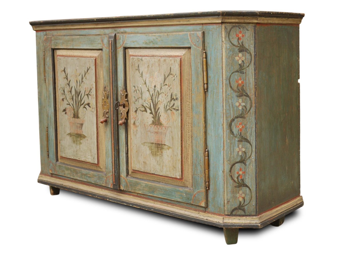 Painted Tyrolean Sideboard, Circa 1820-photo-3