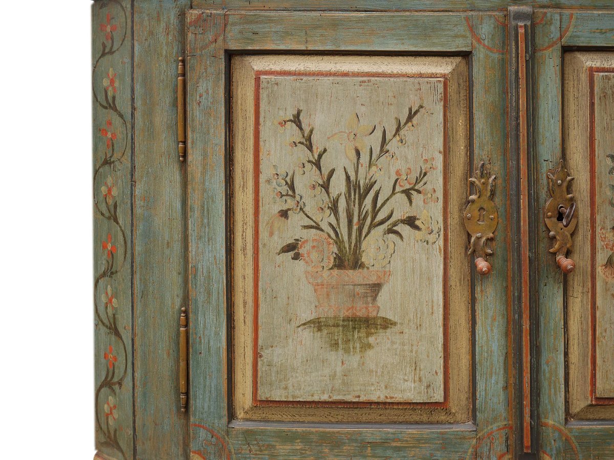 Painted Tyrolean Sideboard, Circa 1820-photo-4