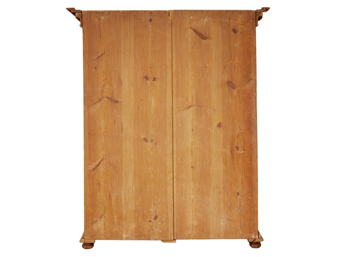 Armoire alpine peinte en bleu, début du XIXe siècle-photo-8