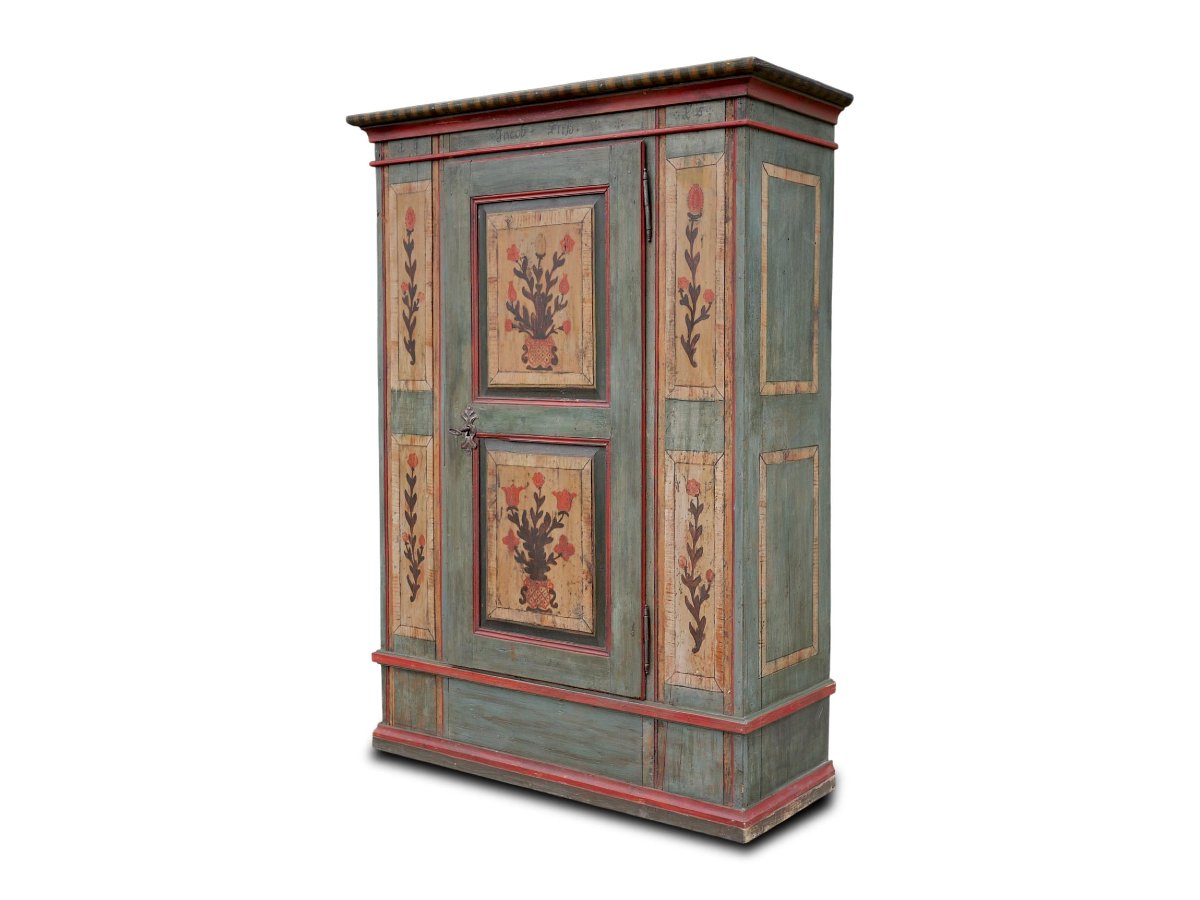 Armoire Peinte Florale Alpine-photo-3