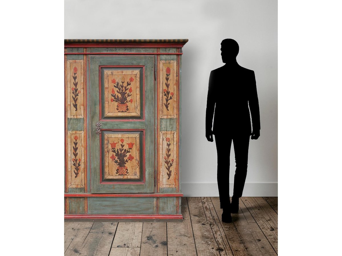 Armoire Peinte Florale Alpine-photo-4