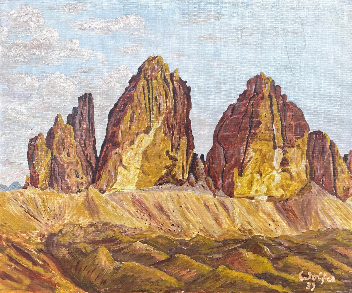 Les Tre Cime di Lavaredo - Tableau de montagne-photo-3