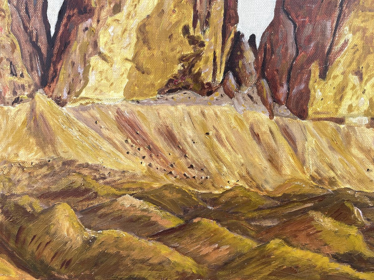 Les Tre Cime di Lavaredo - Tableau de montagne-photo-3