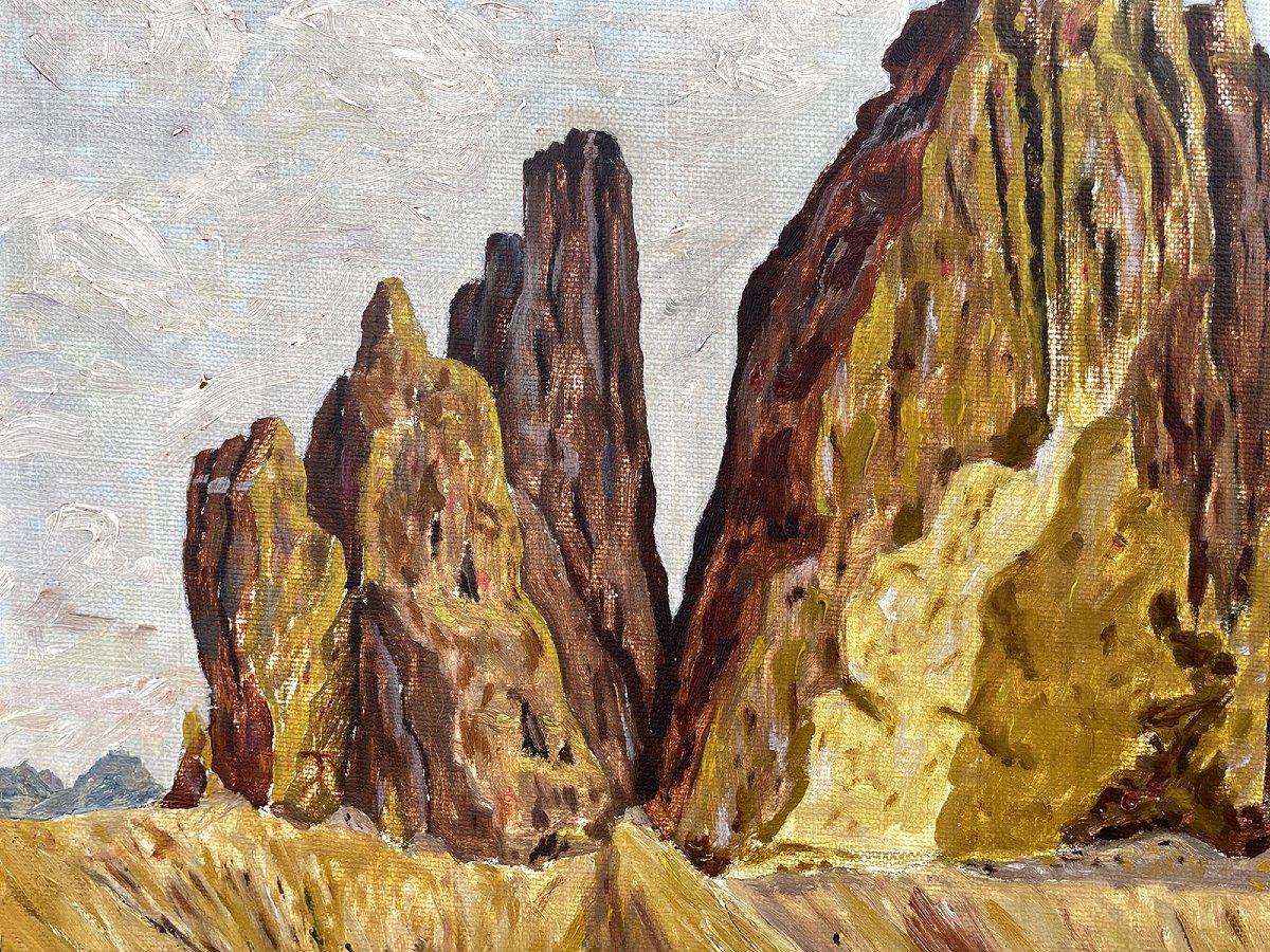Les Tre Cime di Lavaredo - Tableau de montagne-photo-5