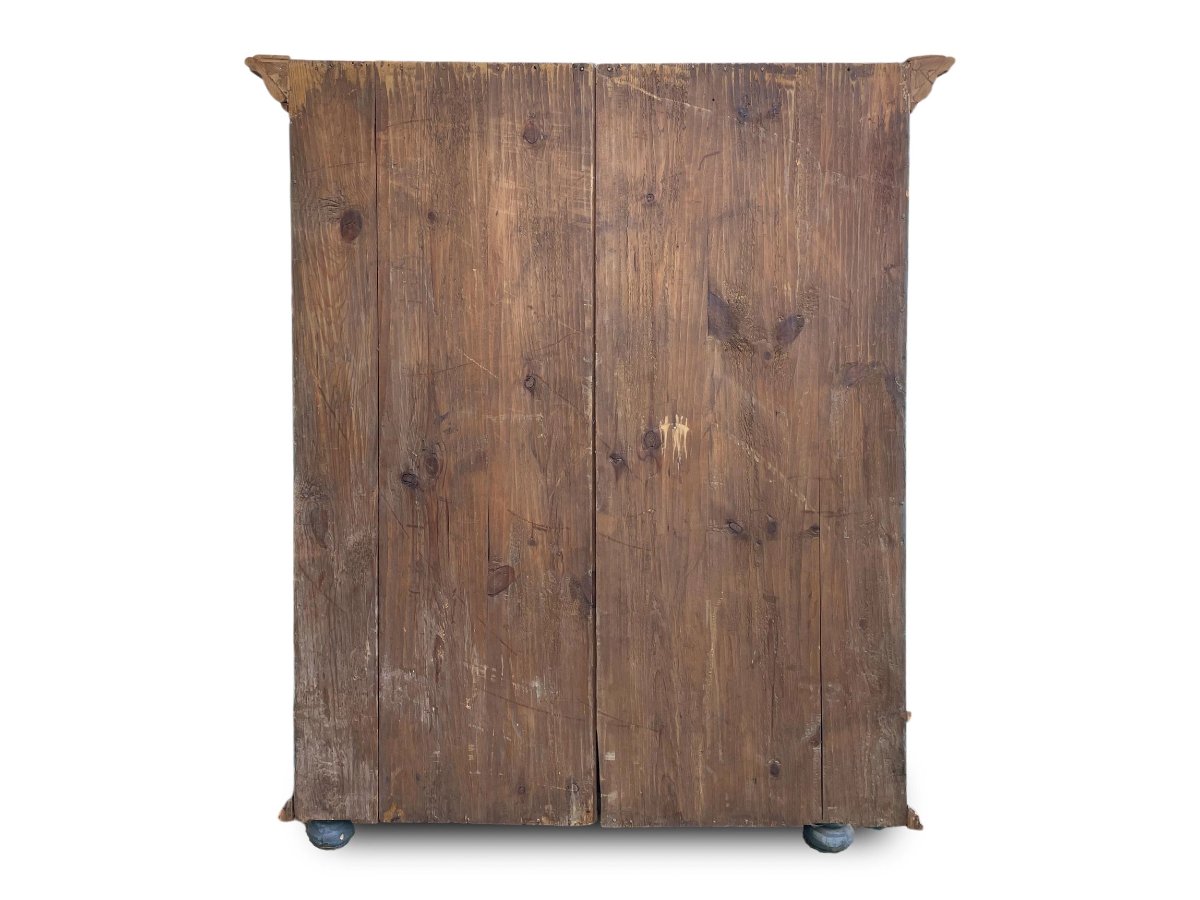 Armoire alpine (tyrolienne) peinte ancienne-photo-8