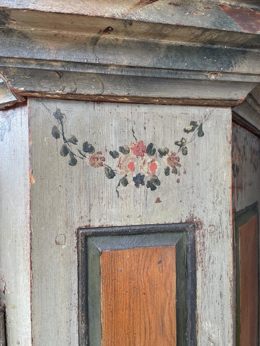Armoire à deux portes peinte, datée 1804-photo-5