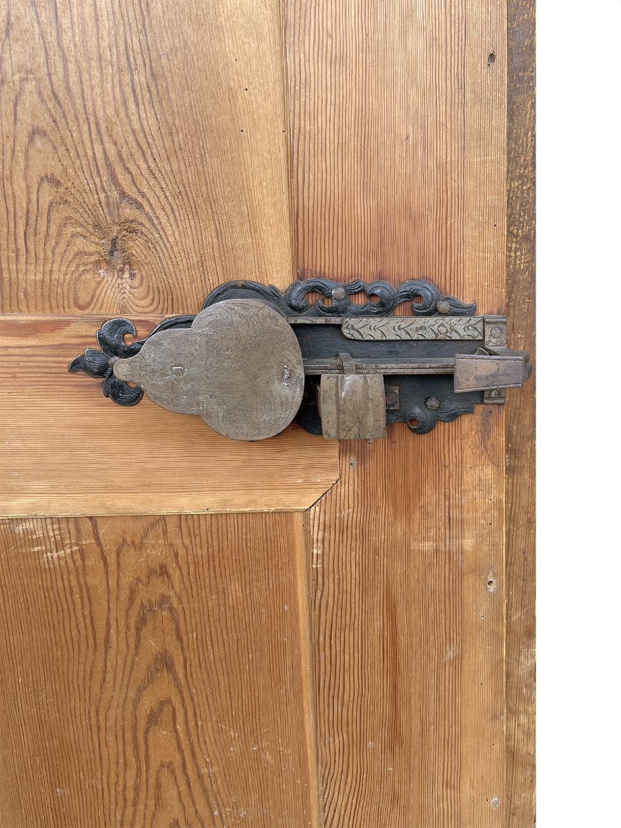 Armoire à deux portes peinte, datée 1804-photo-6
