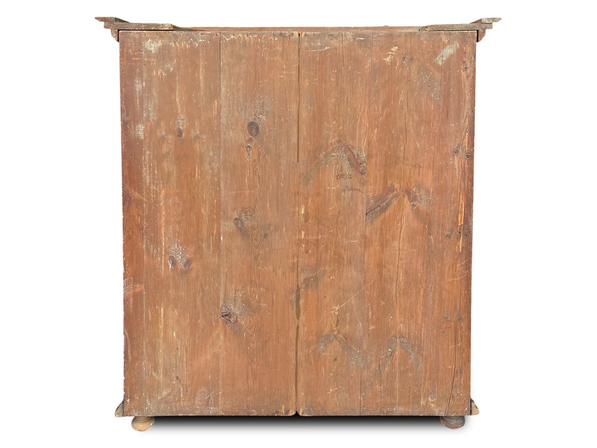 Armoire à deux portes peinte, datée 1804-photo-8