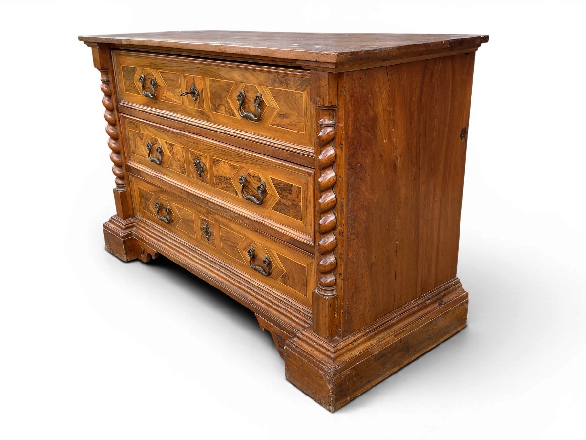 Commode Italienne ancienne en noyer-photo-2