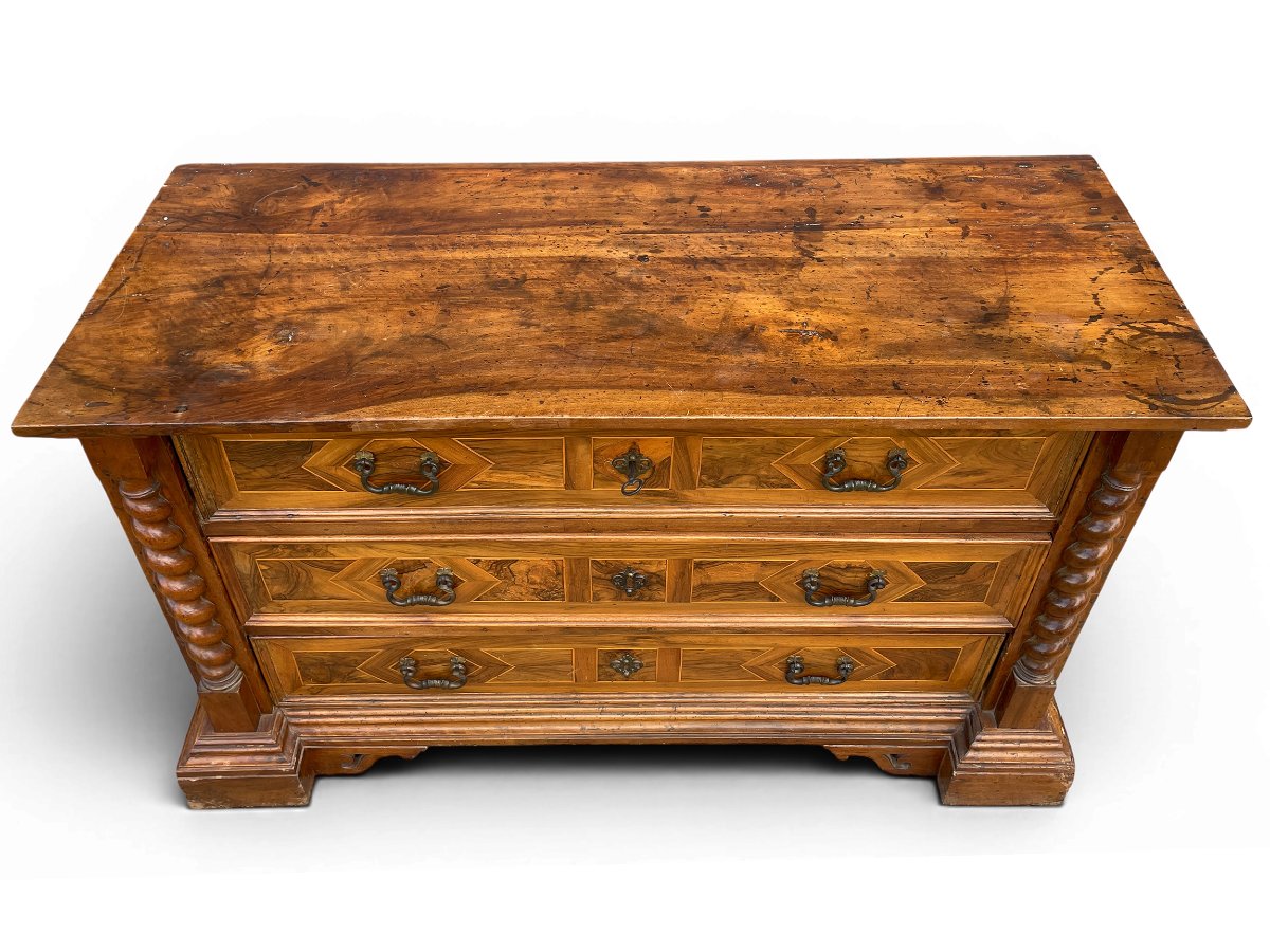 Commode Italienne ancienne en noyer-photo-3