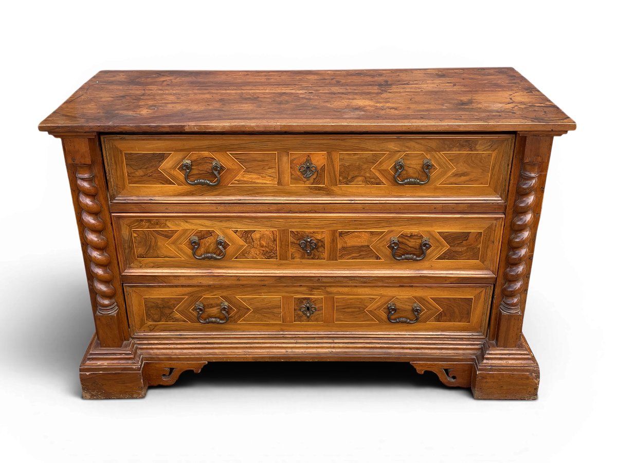 Commode Italienne ancienne en noyer-photo-1