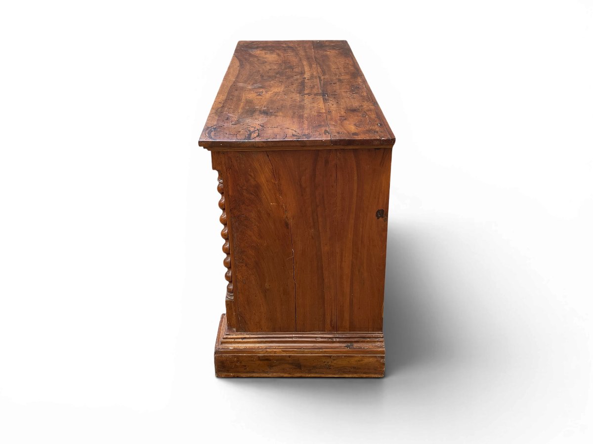 Commode Italienne ancienne en noyer-photo-8