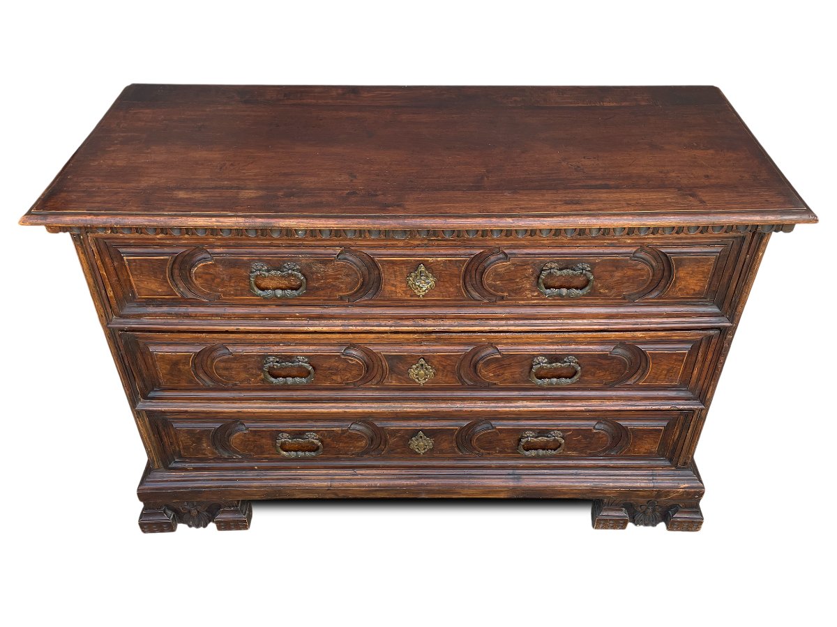 17th-century Friulian “canterano” Chest Of Drawers In Walnut-photo-2