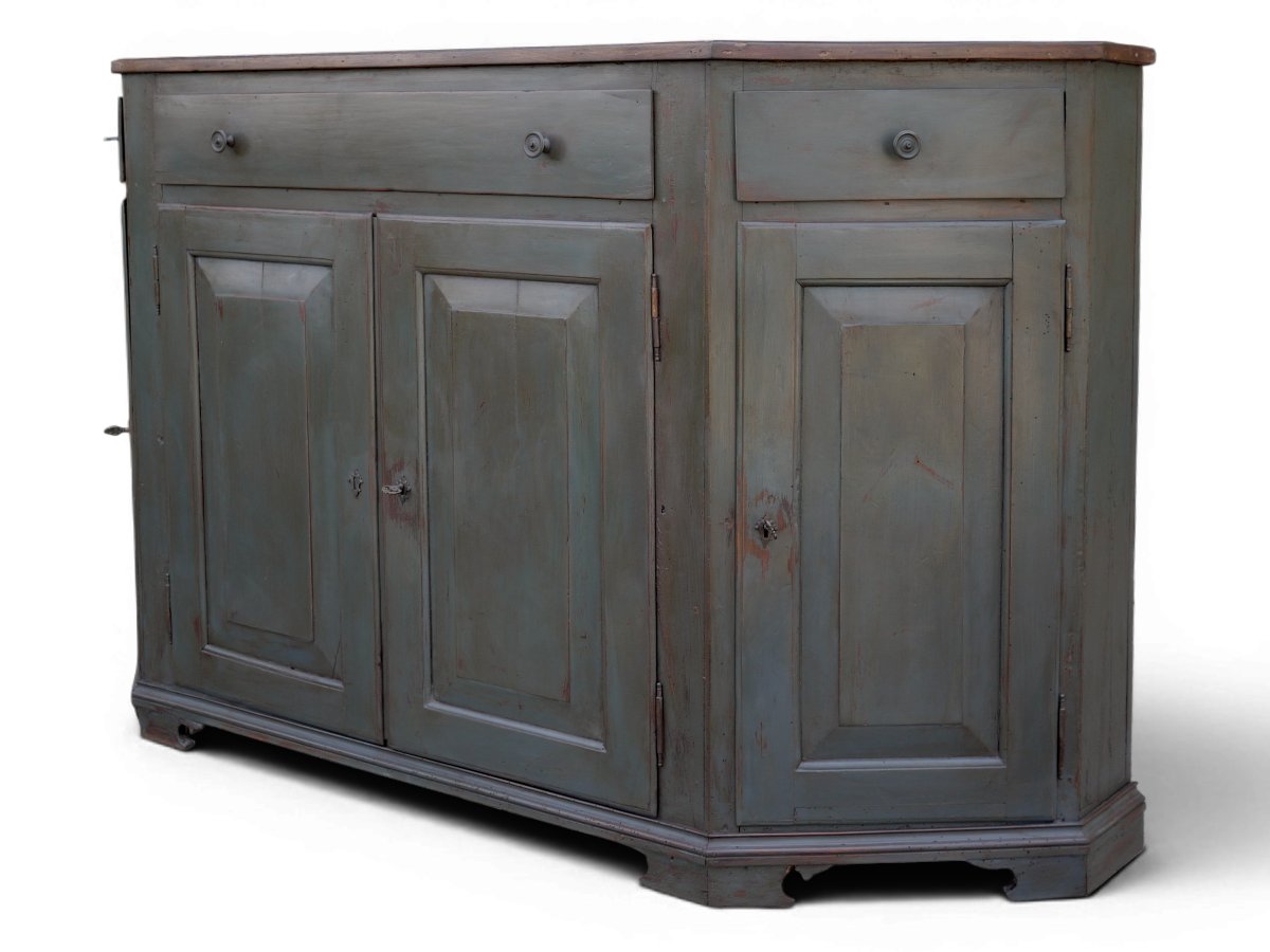 Antique Italian Four-door Painted Sideboard-photo-2