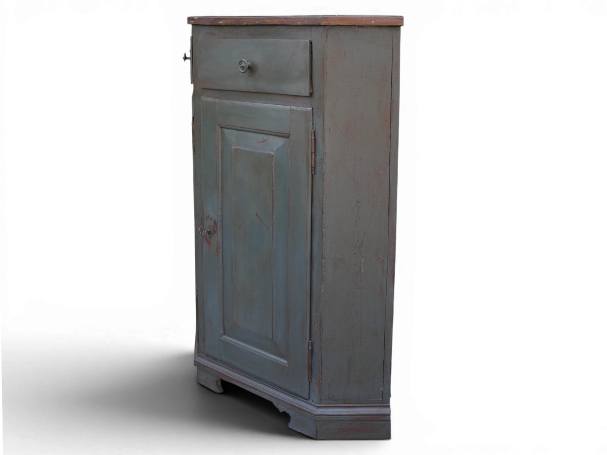 Antique Italian Four-door Painted Sideboard-photo-3