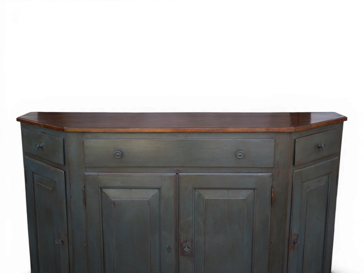 Antique Italian Four-door Painted Sideboard-photo-1