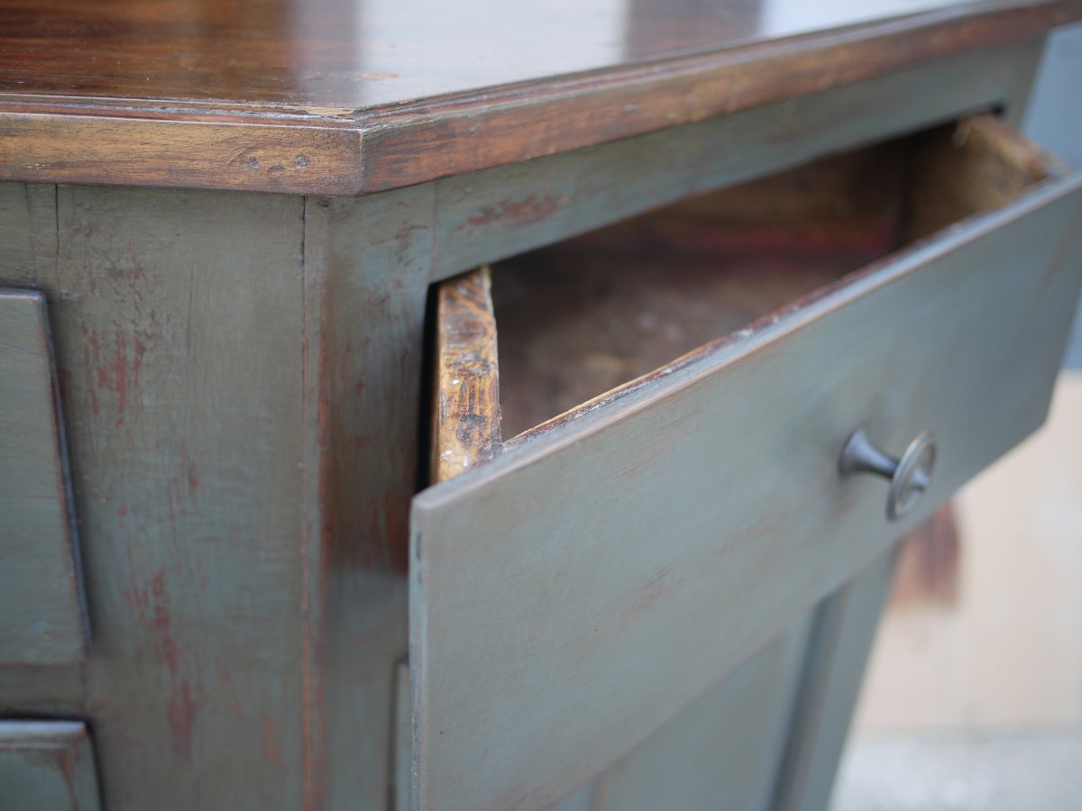 Antique Italian Four-door Painted Sideboard-photo-2