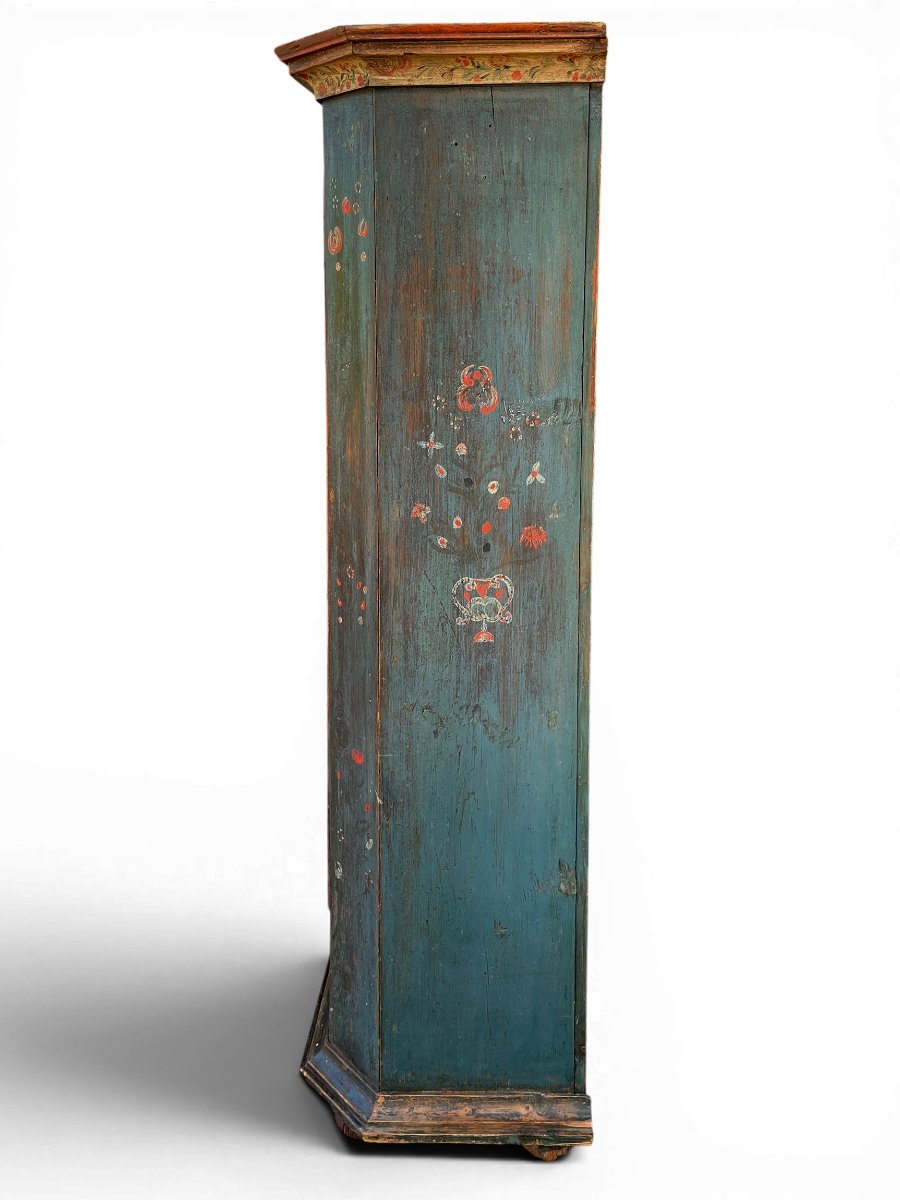 Armoire peinte Tyrolienne datée de 1801-photo-3