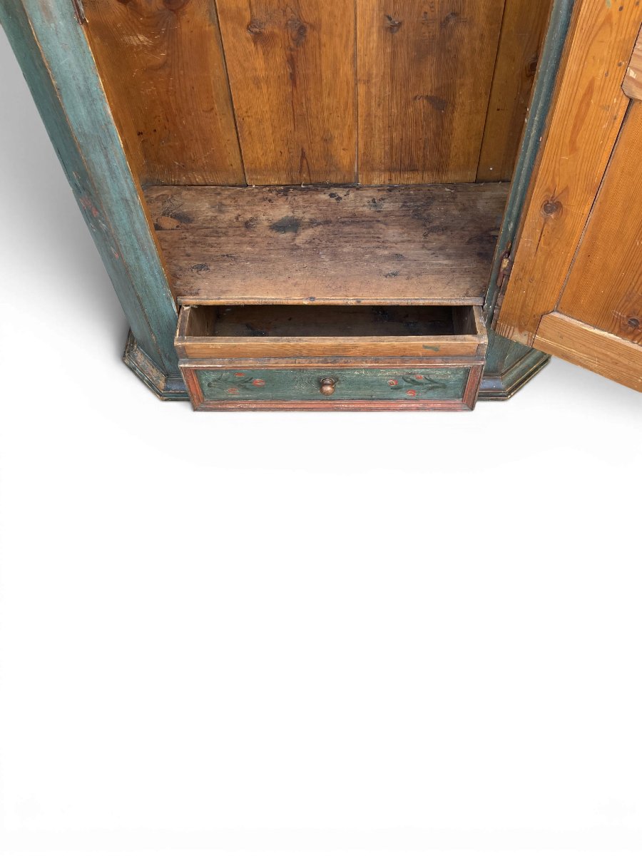 Armoire peinte Tyrolienne datée de 1801-photo-5