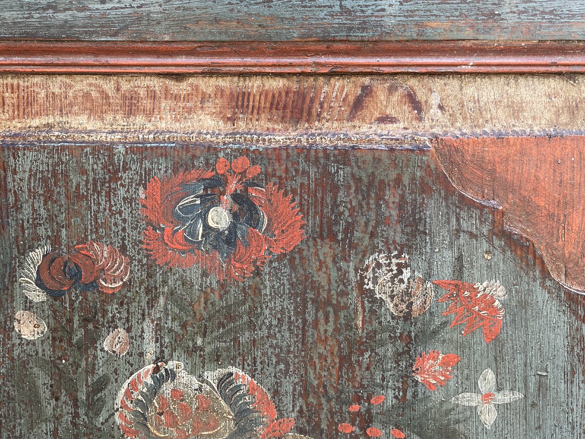Armoire peinte Tyrolienne datée de 1801-photo-6