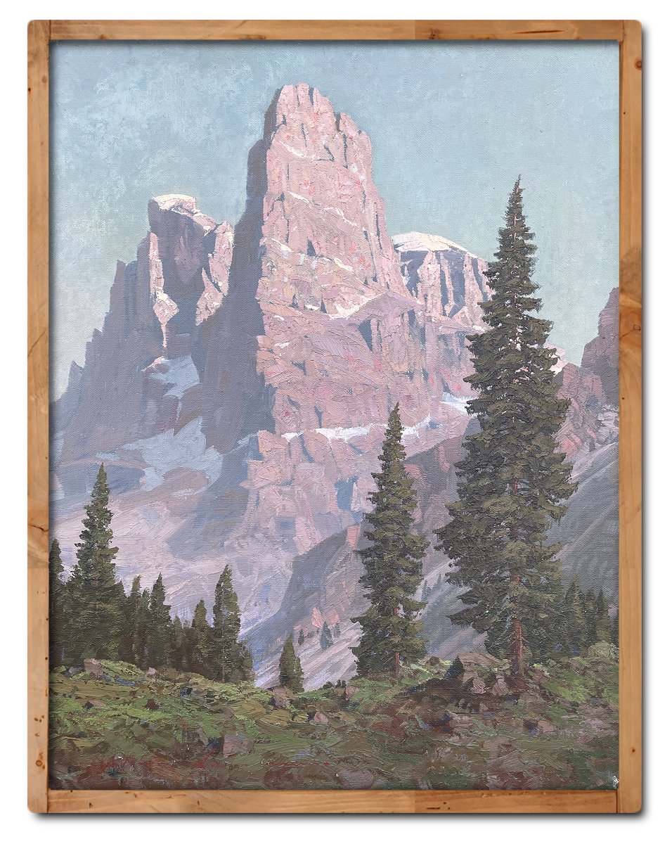 Crozzon Di Brenta, Oil On Canvas, Ca. 1930, Old Master Paintings