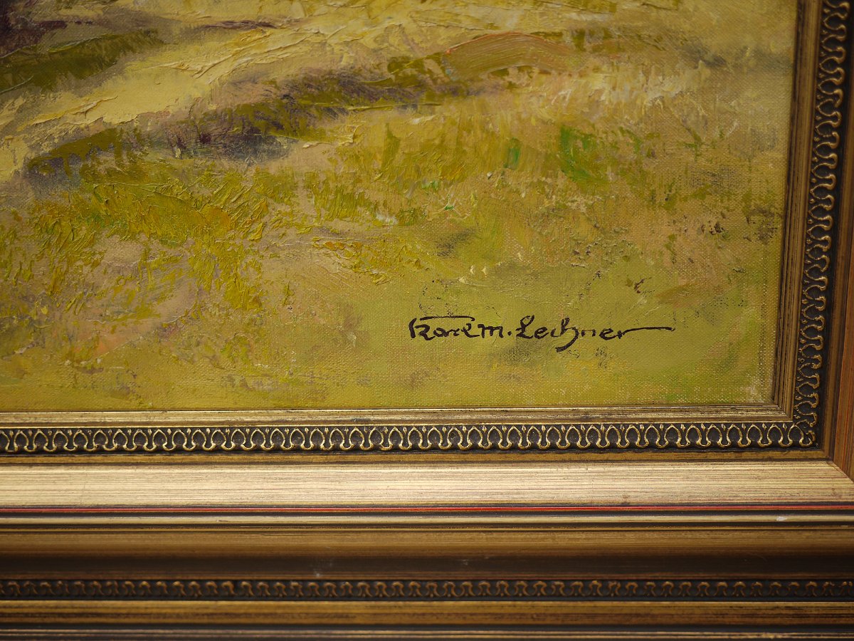 Summer Alpine Landscape - Oil On Canvas -photo-4