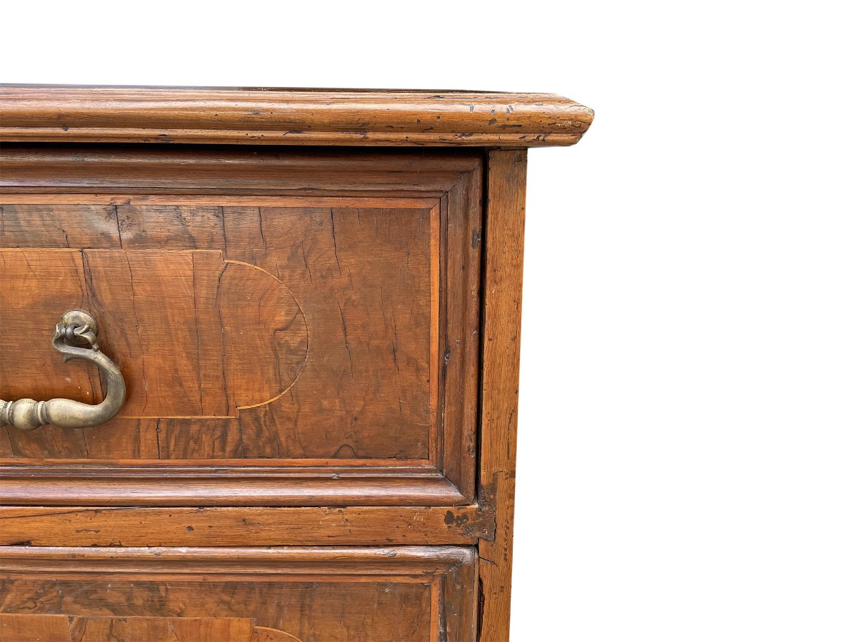 Commode en noyer avec marqueterie - Italie du Nord, début du XVIIIe siècle-photo-3