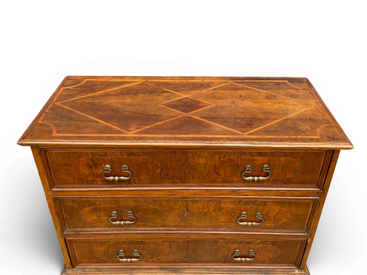 Commode en noyer avec marqueterie - Italie du Nord, début du XVIIIe siècle-photo-4