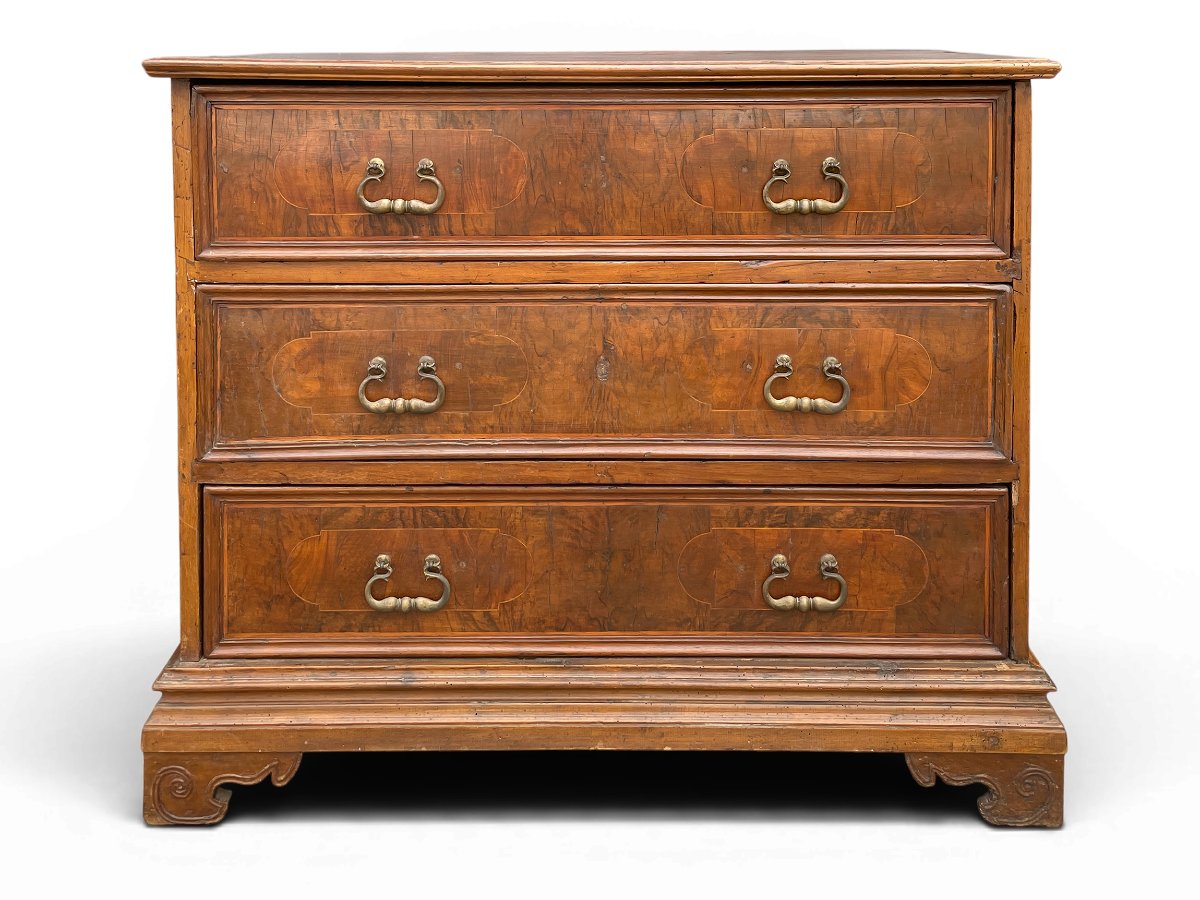 Commode en noyer avec marqueterie - Italie du Nord, début du XVIIIe siècle-photo-4